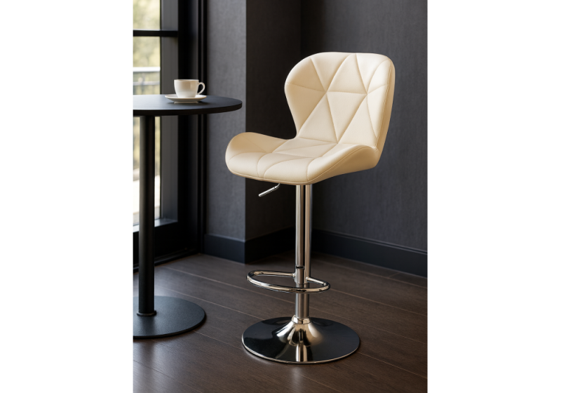 Барный стул Trio beige / chrome (48x52x86)