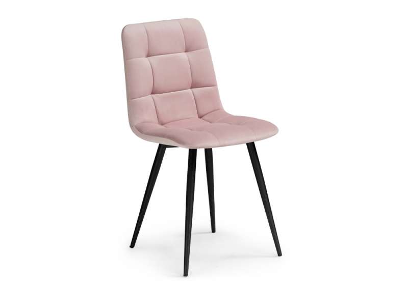 Стул на металлокаркасе Чилли К розовый 37 / черный (44x50x85). 