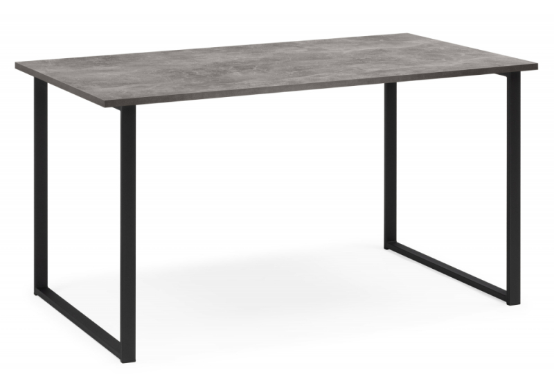 Стол деревянный Лиман 117 х 77 бетон светлый / черный матовый (77x75). 