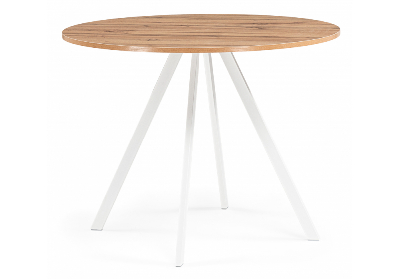 Стол деревянный Баргел 90х90х75 дуб вотан / белый (90x75). 