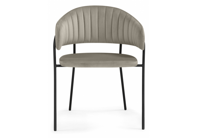 Стул на металлокаркасе Лукас бежевый (hl 67) / черный каркас (54x60x78)