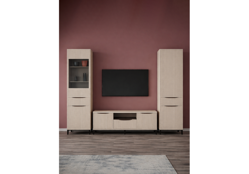 Готовая гостиная Иадама кашемир / кашемир комплектация 5 (245x40,6x196)